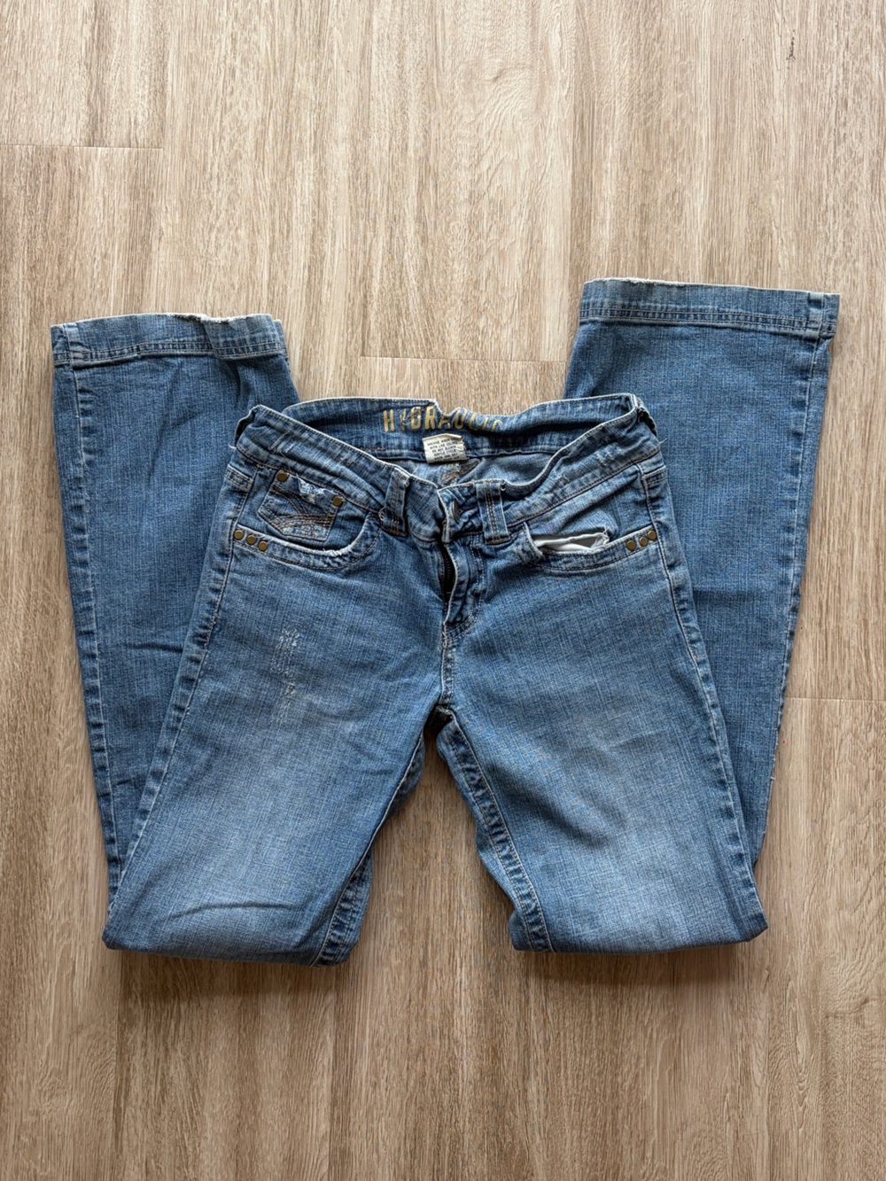 Vintage Hydraulic Light Blue Bootcut Jeans